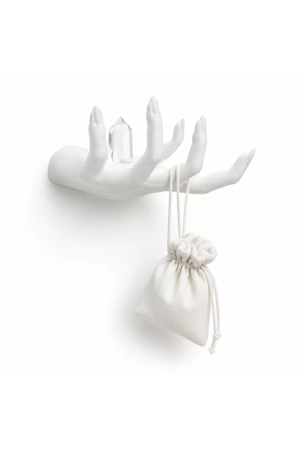 El Formlu Decorative Wall Hanger and Jewelry Organizer – 11X10 cm White