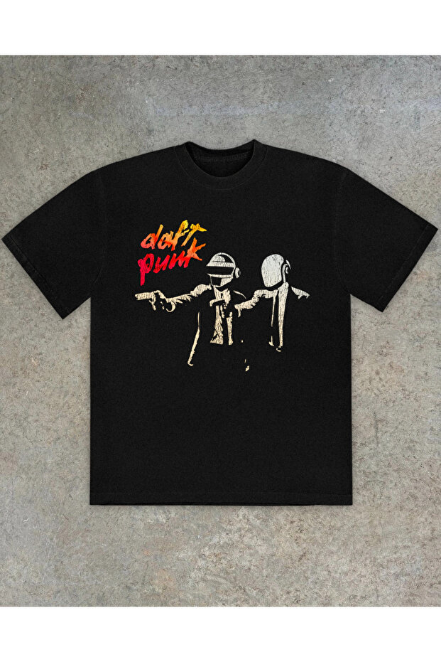 Daft Punk Pulp Fiction Printed Unisex Oversize T-Shirt