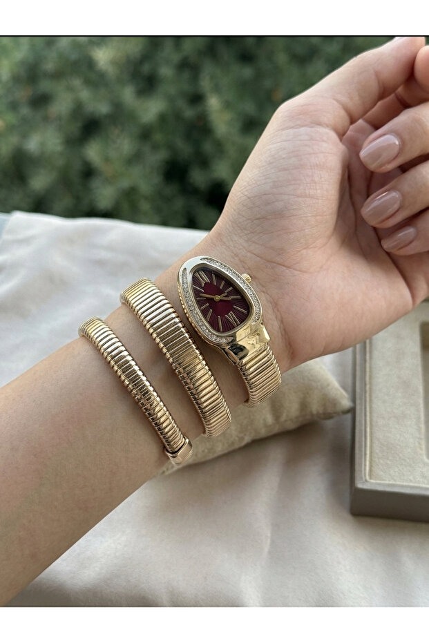 New Season Special Design Snake Model Women's Wristwatch with Ankle-Wrapping Strap