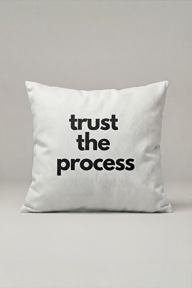 غطاء وسادة مطبوع عليه Trust The Process 215 - تصميم Trust Process مقاس 45x45 سم