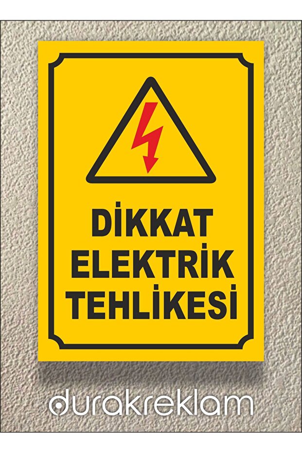 Caution Electrical Hazard Warning Sign A4 20X30 cm