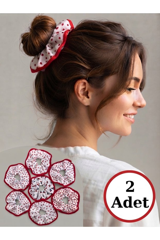 Desenli Scrunchie Toka Simit Toka