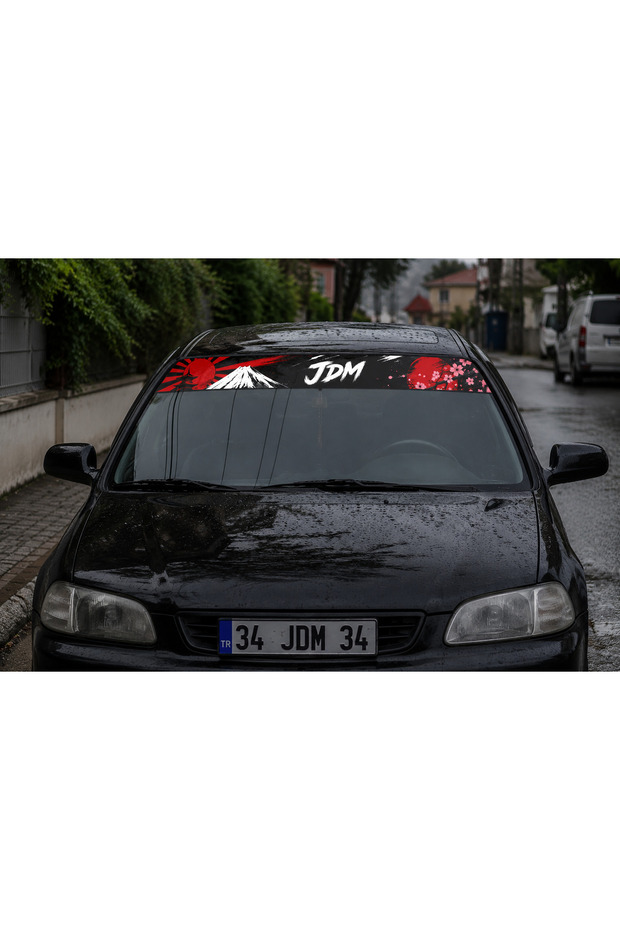 Jdm Auto Sunshade Sticker - Jdm Japanese Sakura Sunshade Sticker 150X15Cm