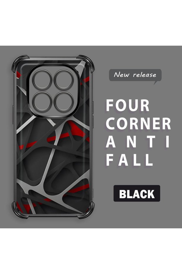 Redmi Note 14 Pro 4g Compatible Transparent Back Four Corners Reinforced Impact Protection Silicone Case