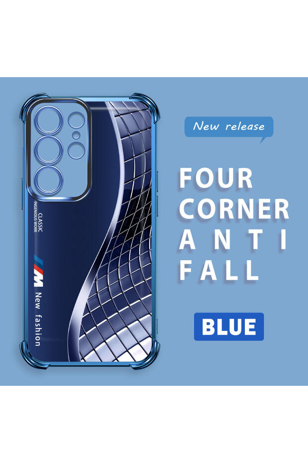 Samsung Galaxy S23 Ultra Compatible Transparent Back Four-Corner Reinforced Impact Protection Silicone Case
