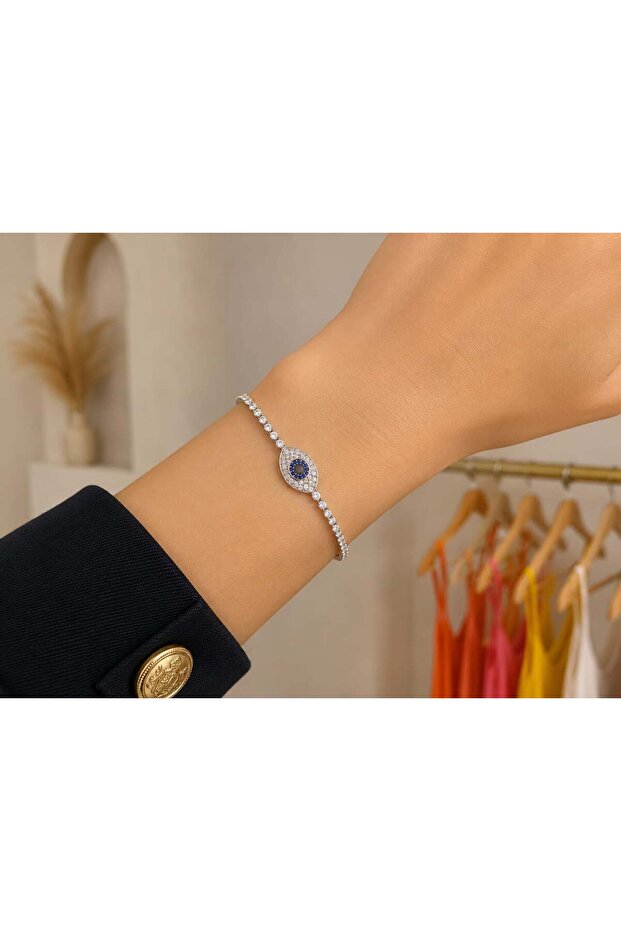 Zircon Stone Evil Eye Bracelet
