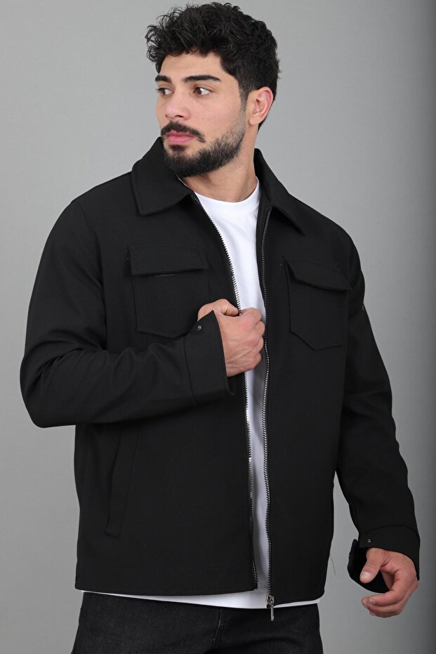 Cloth-Collar Woven Collar Covered Seasonal Coat Pldp 3035_60397