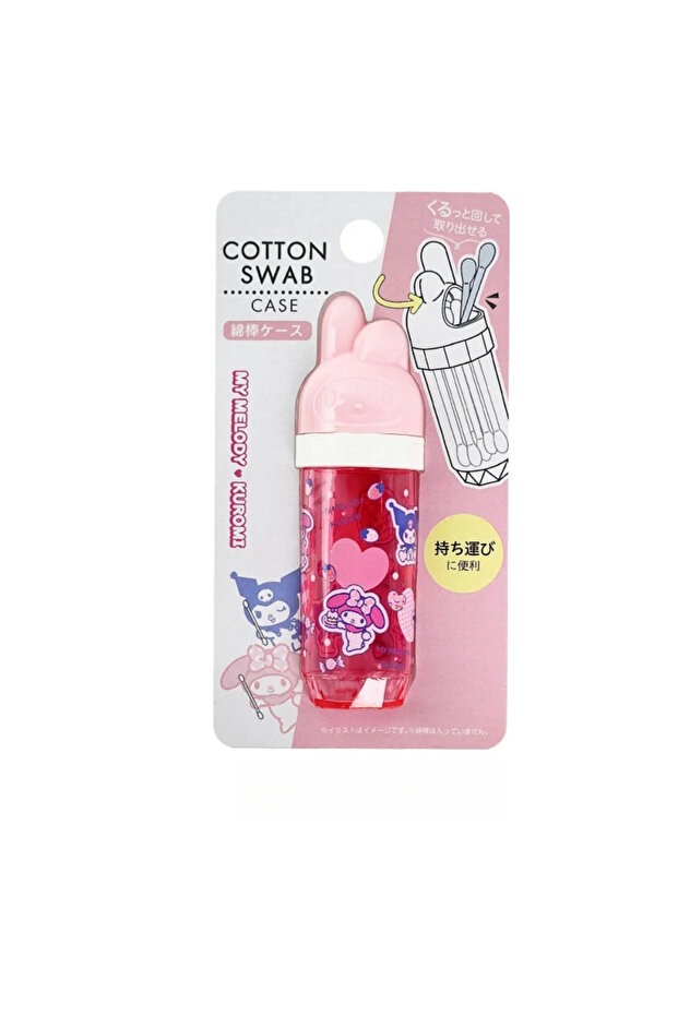 Melody B Kawaii Sanrio Hello Kitty Melody Storage Box Cute Cartoon KT Cat Flip Cover Cotton Swabs Ba