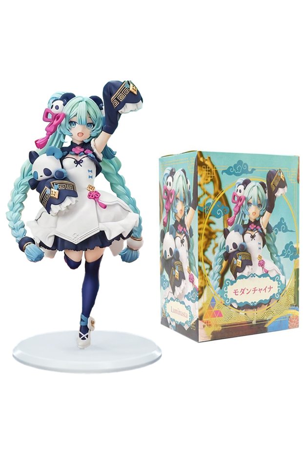 Bandai G - 1 PC With Box Hot Kawaii Girl Hatsune Miku Anime Figure Fashion Subclture Miku Action Fig