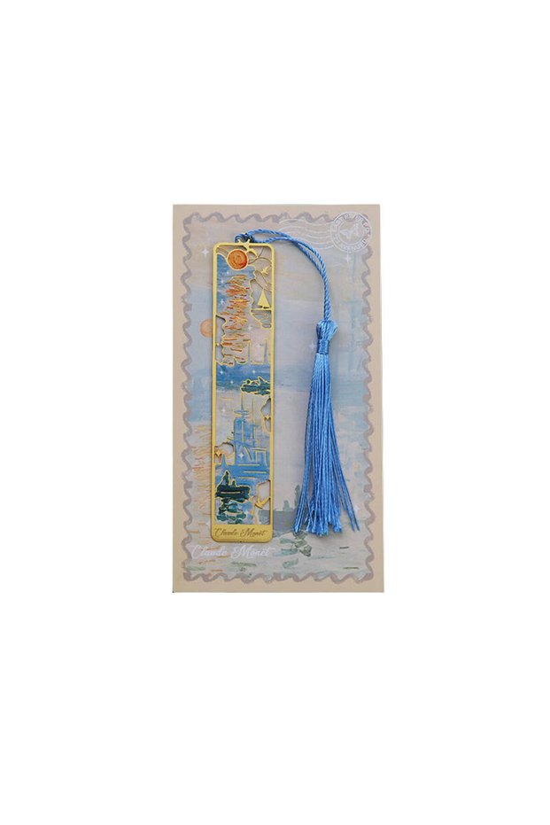 1 pcs Color J 1-6-12 Pcs Creative Metal Book Mark Vintage Oil Painting Bookmark Office School Suppli