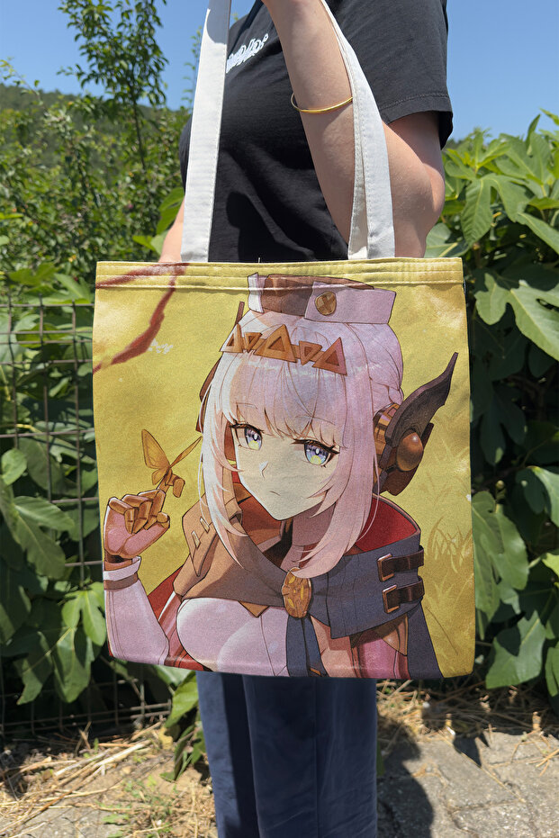 Ineffa Genshin Impact V3 Double-Sided Canvas Print Tote Bag Anime Bag