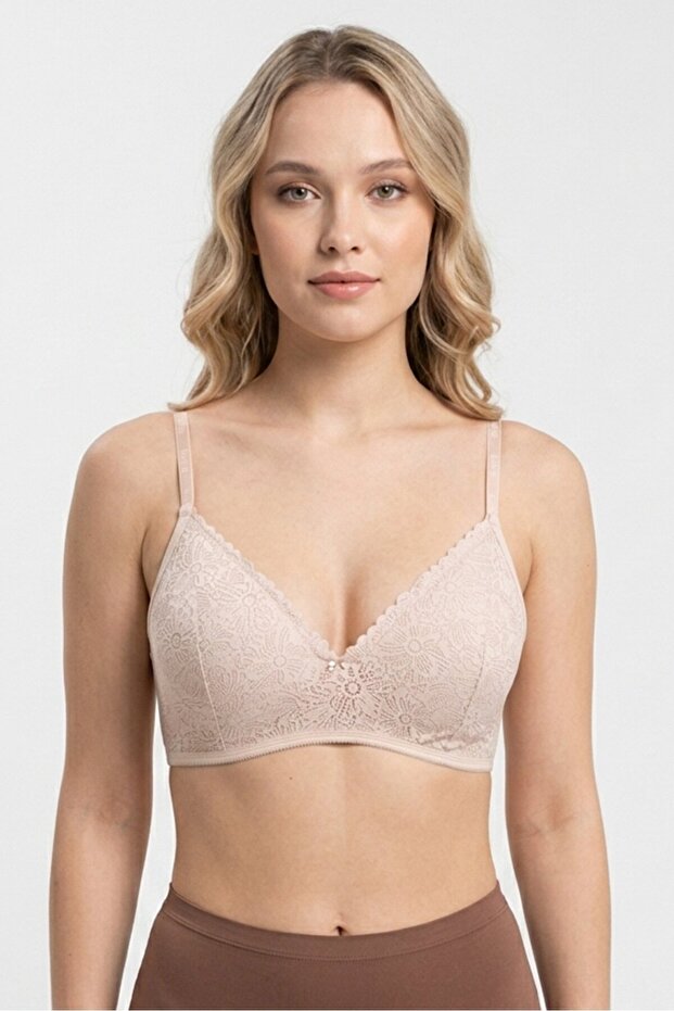 Women 3 Pieces Textured Padded Non-Wired Bra, Multicolor
