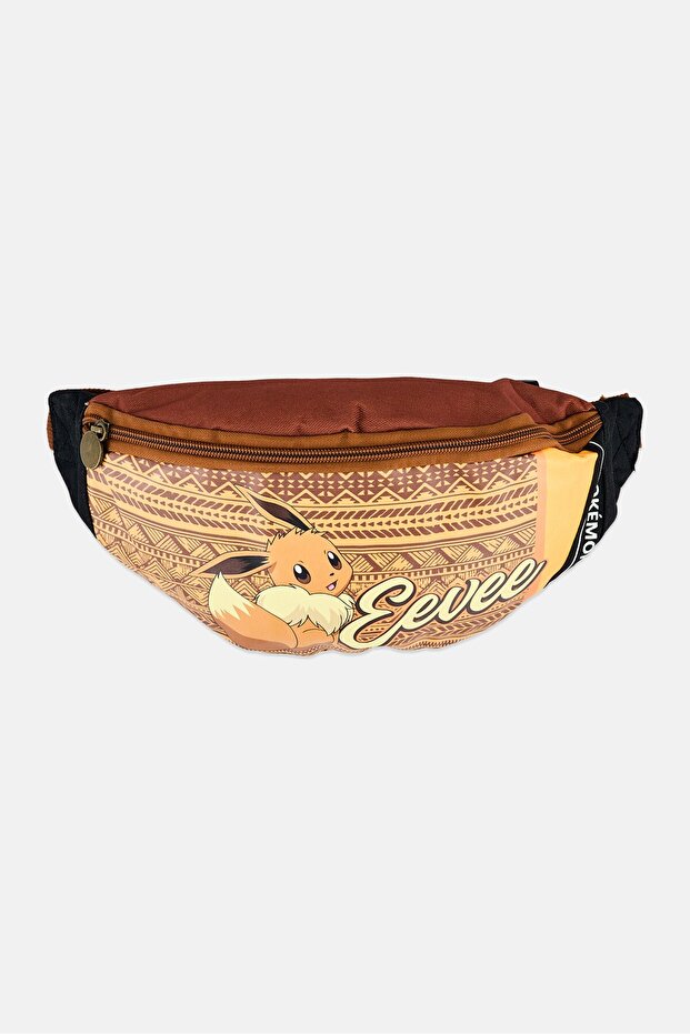 Men Eevee Graphic Print Waist Bag, Multicolor
