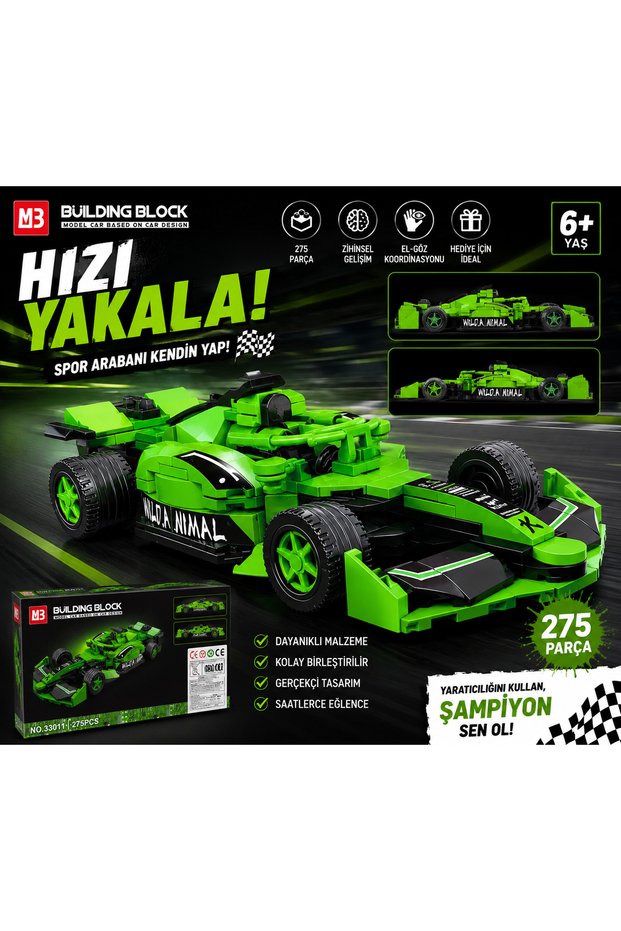 Racing Car Building Blocks Puzzle
