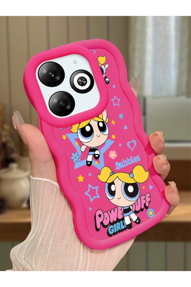 Infinix Smart 8 Pro Compatible Case Camera Protector Red Silicone Couple Phone Case Cartoon Pattern