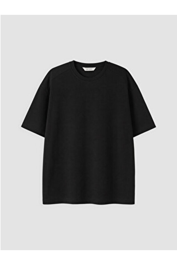 Black Cotton Oversize Fit Men's T-Shirt