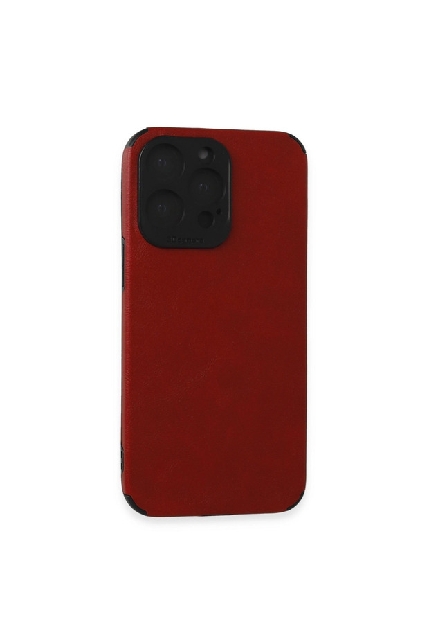 Apple iPhone 15 Pro Case Loop Leather Silicone - Red