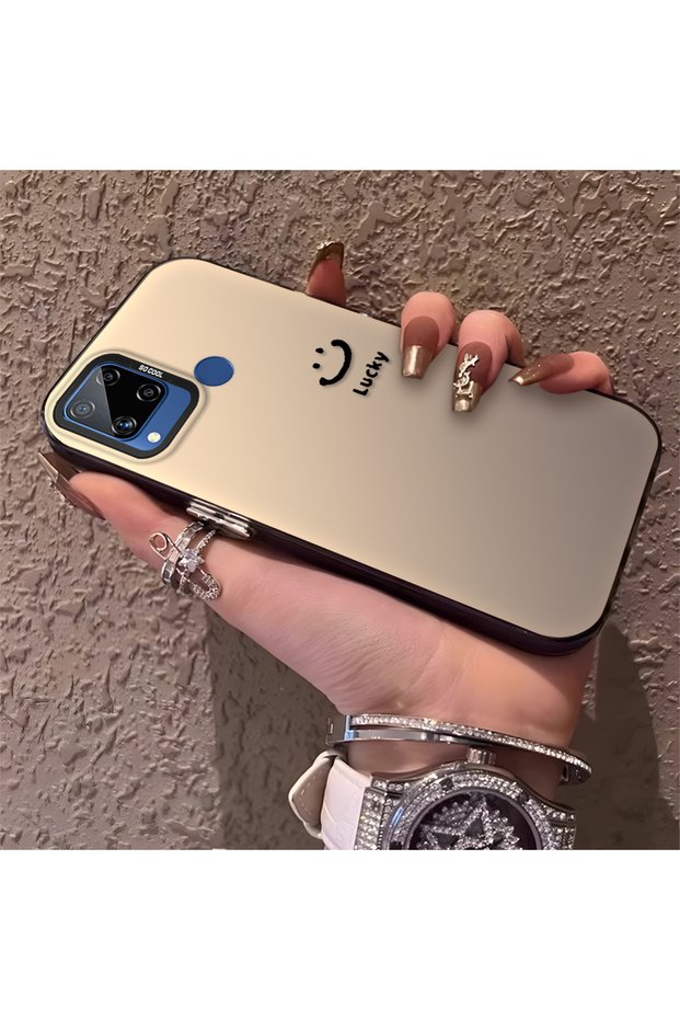 Realme C15/C25/C25S Compatible Simple Written Smiley Face Case, Ins Style Relaxing Stylish Finish