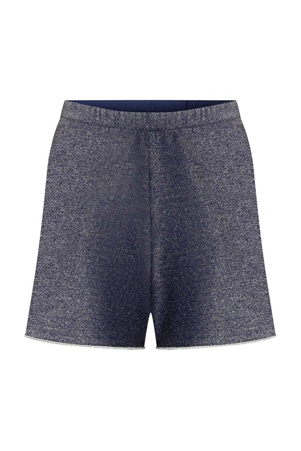 Palamar Glitter High Waist Shorts Navy Blue