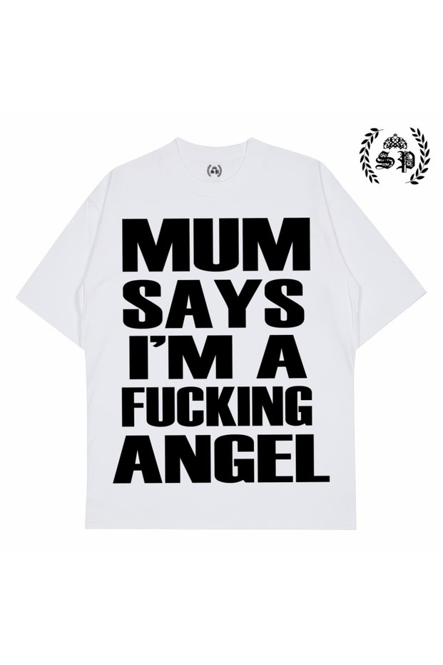 Mum Says Im a Fckıng Angel Vintage Y2K Tee Trend Top10 T-Shirt