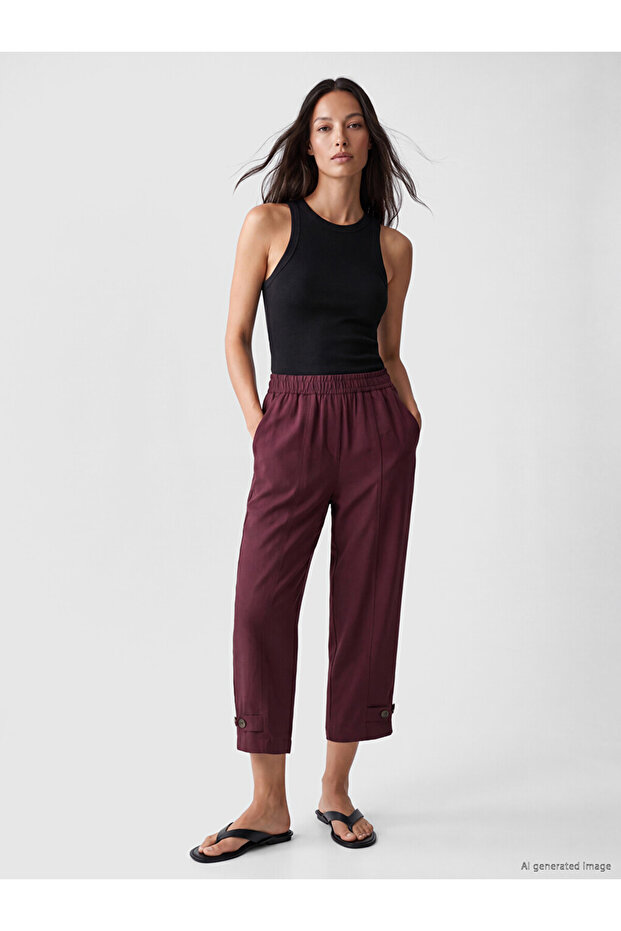 Esvab • Modern & Distinctive Women's Modal Blend Pants with Waist Drawstring
