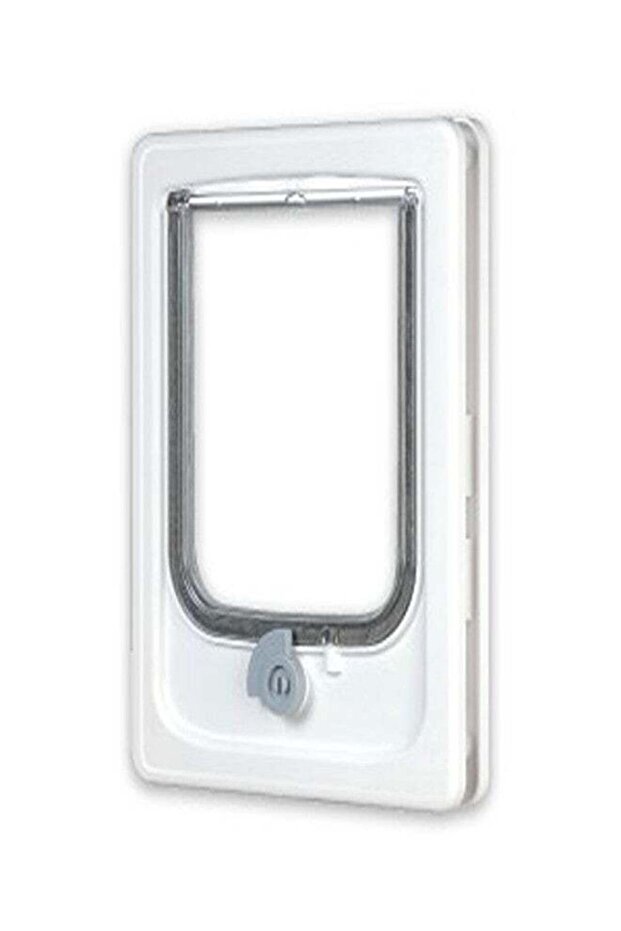 Cat-flap for Wooden Door - 2 Position White