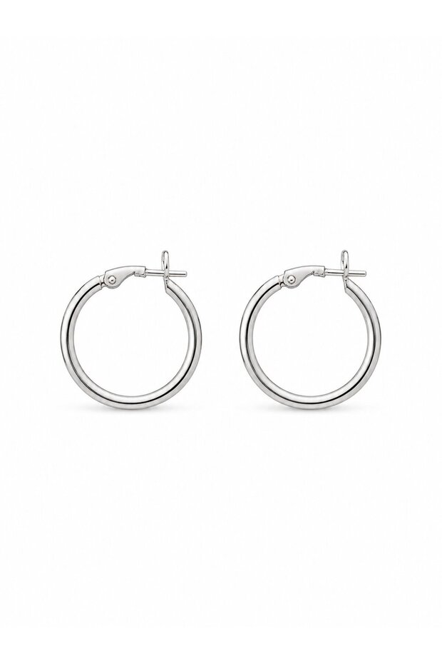 316L Steel Silver Color 22 mm Hoop Earrings