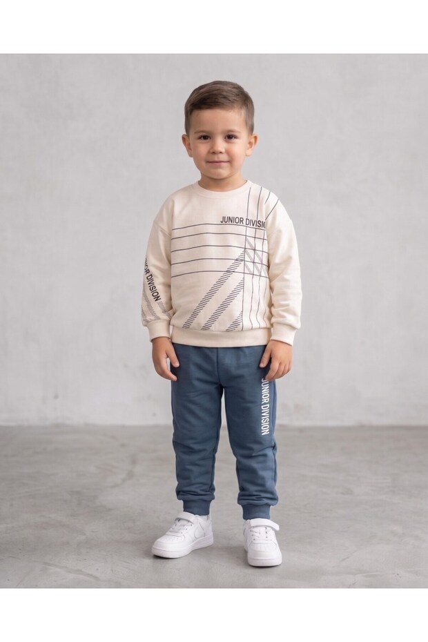 Boy's 100% Cotton 2-3-4-5-6 Years Old Seasonal 2-Strap Top and Bottom Tracksuit Set