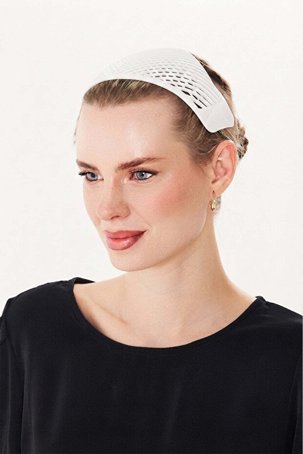 White Non-Slip Shawl and Scarf Crown Perfumed Luxury Silicone Bonnet Thermoplastic Geometric 1031_42