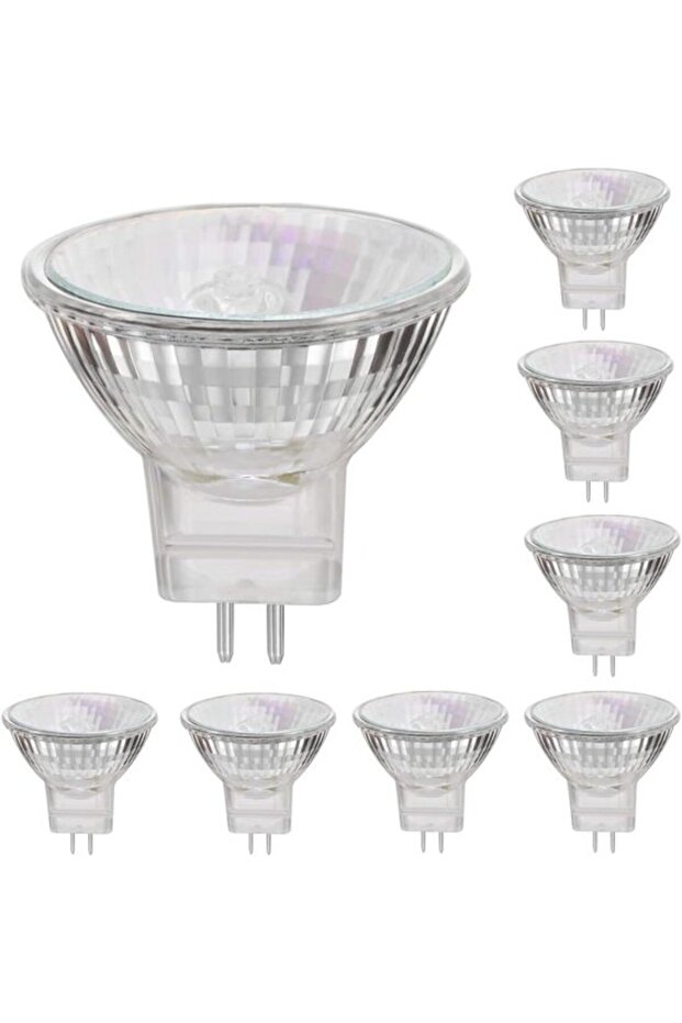 MR11 12V 35W halogen bulb, GU4 socket, 2800K warm white light, dimmable, 8-pack