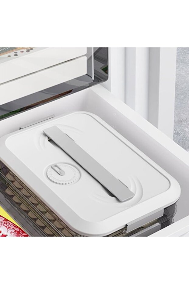 Dumpling Storage Box, Food Storage Box, Freezer Dumpling Boxes, Dumpling Container, Refrigerator Food Holder (White-2)