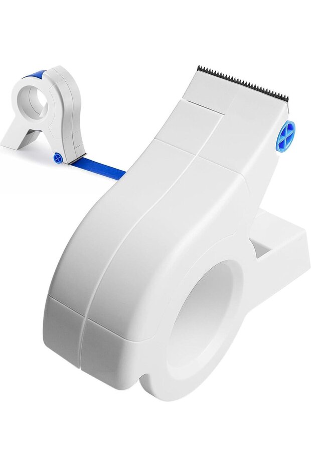 Pre-installed masking film tape unwinder | Sharp tape cutter for trim strips, floors, windows, and door frames