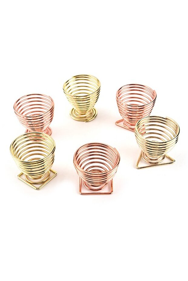 6pc Makeup Sponge Drying Rack & Holder Set for Beauty Tools (Gold & Rose Gold)