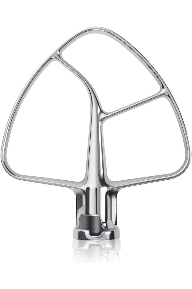 Stainless steel flat mixing paddle, suitable for KitchenAid 5QT tilt mixer, polished paddle attachment, dishwasher safe.