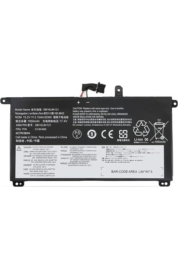 00UR891 01AV493 battery Compatible for Lenovo ThinkPad T570 T580 P51S P52S Series 00UR890 00UR892 SB10L84121 SB10L84122 SB10L84123