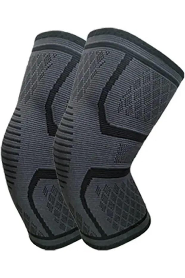 2-Pack Compression Knee Braces for Men and Women - Breathable, Non-Slip Sports Knee Braces Suitable for Outdoor Sports and Running - S (Black)