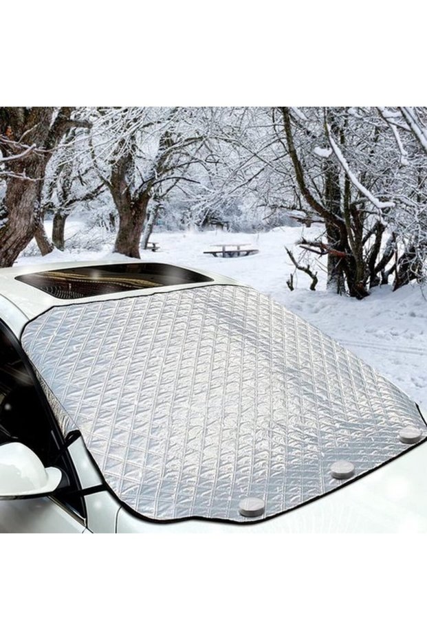 Car windshield cover, Magnetic car windshield cover - Winter protection against wind, snow, dust, frost, sun - With magnet - 183*116CM