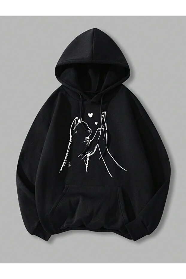 Unisex Printed Hooded Sweatshirt