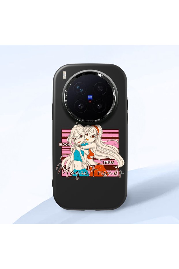 Vivo X300 Pro Compatible Shock-Absorbing Camera Protected Black Silicone Case