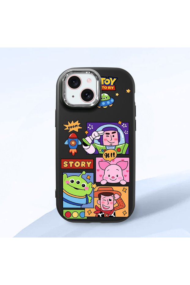 Black Silicone Case Compatible with iPhone 15 with Shock-Absorbing Camera Protections