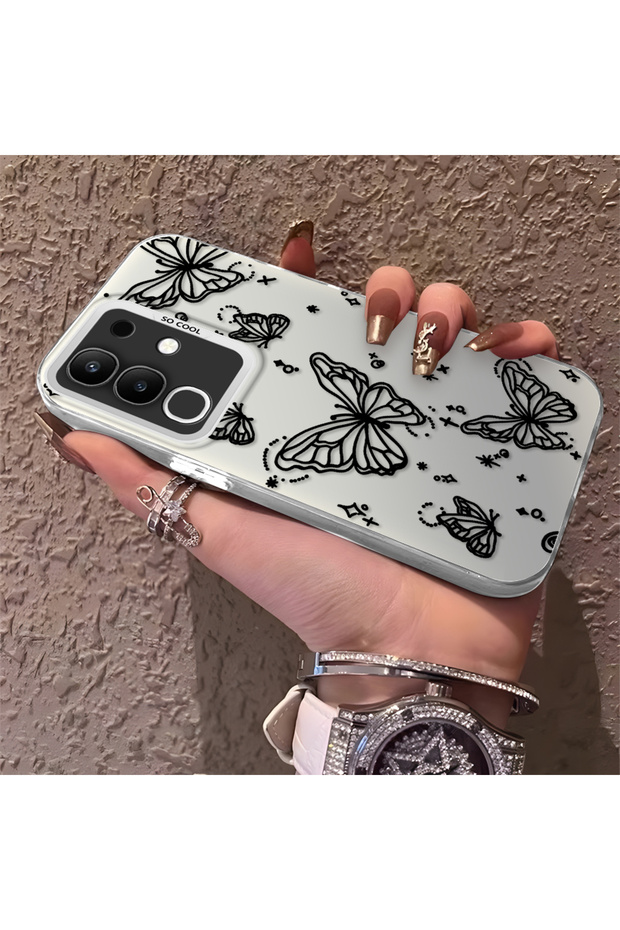 Vivo Y29 4g Compatible Elegant Night Style Butterfly Case, Daily Use Durable Protective Case
