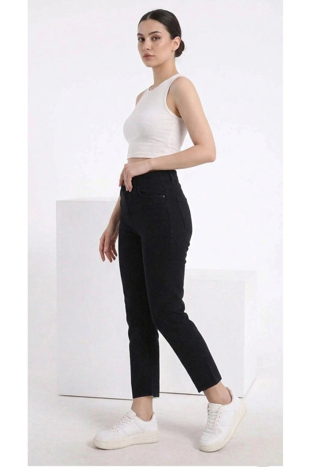 Zbs Women's Black Mom Jean Lycra Jeans New Season-1