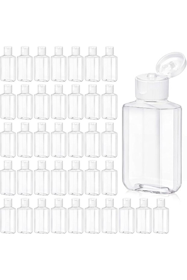200 Pcs 2 oz Plastic Hand Sanitizer Bulk Bottles with Flip Cap Empty Reusable Refillable Bot