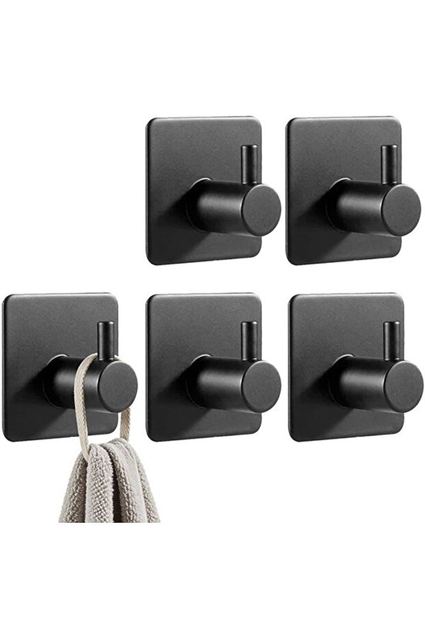 hooks/shelves towel bathroom kitchen steel stainless wall doors black 10-piece ideal racks shelves can be installed behind required installation