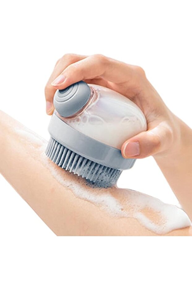Silicone Body Brush Shower Scrubber with Shower Gel Dispenser Function, 2Pack Soft Silicone Bath Mas