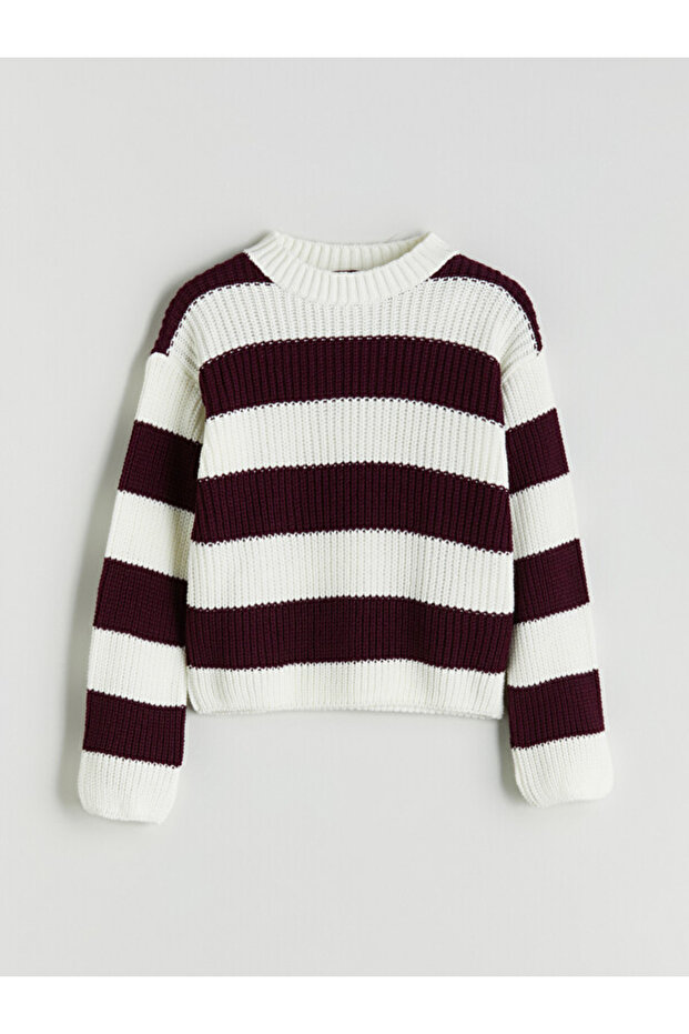 Quality Pieces from Çelebi Store Zero Roba Collar Striped Girls' Sweater