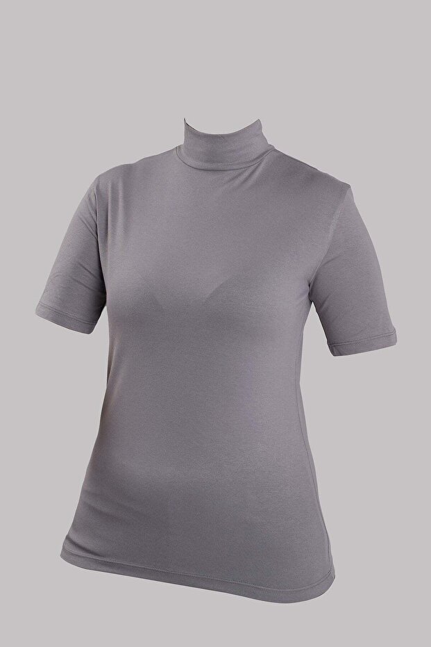 Gray Body Turtleneck Viscose Half Sleeve 1028_15