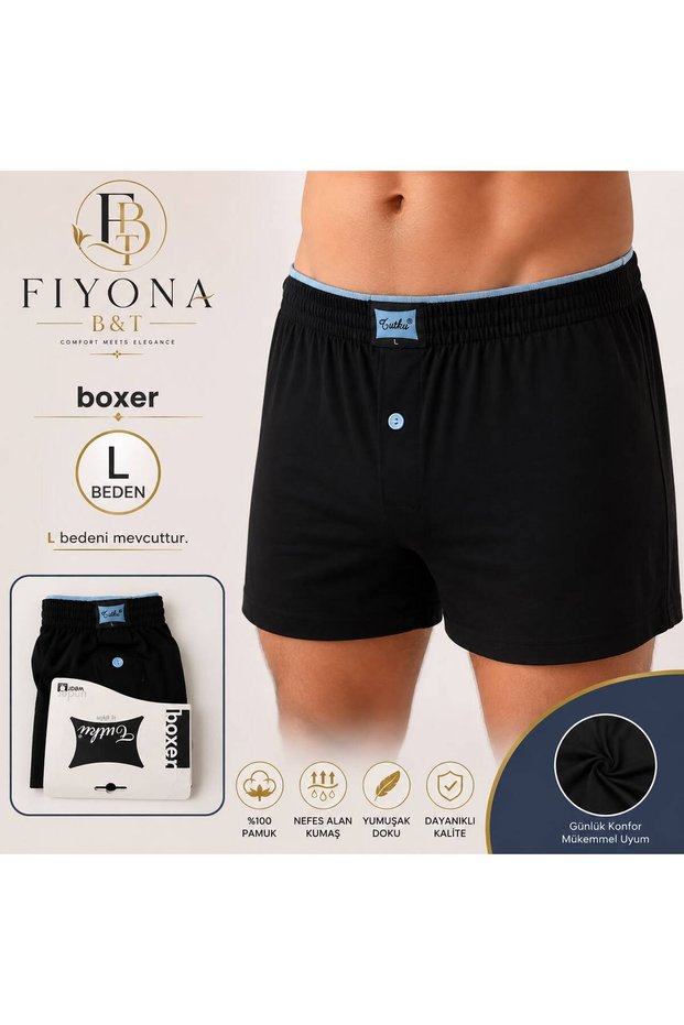 Men's Boxer Black Kusakturquaz L