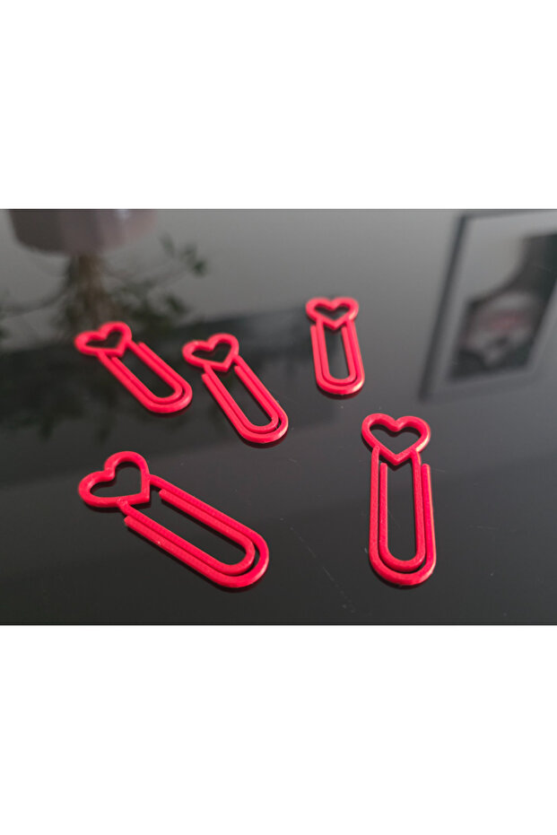 Heart Shaped Paper Clip Bookmark Office Stationery Organizer