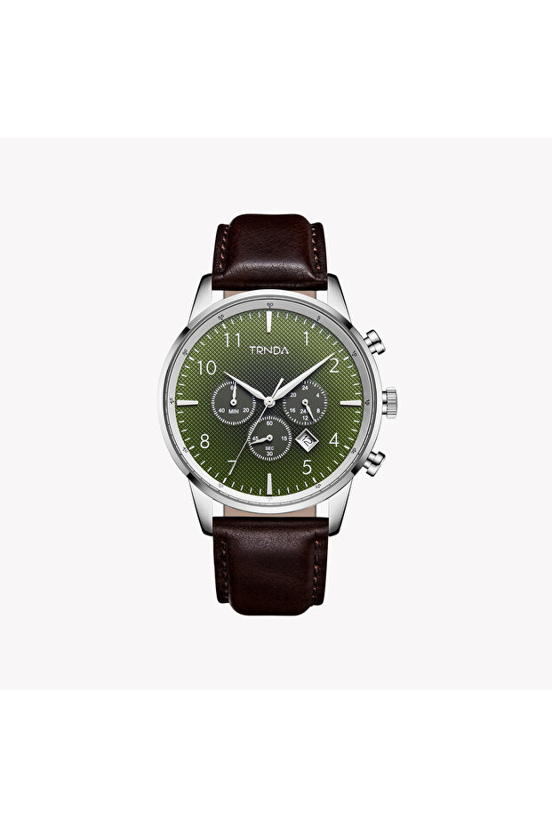 Men's Stainless Steel Watch, Seaweed Green Dial | Trn-43mm